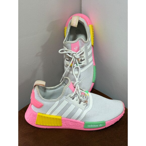 Adidas NMD R1 J White Beam Pink HP7882 Women’s Shoes Size 5.5 Running Walking - Picture 1 of 10